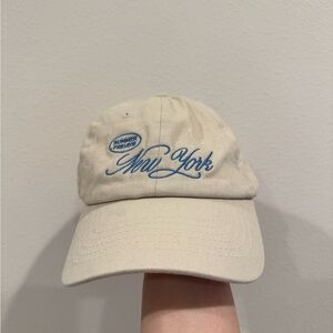 Beige New York Embroidered Cap